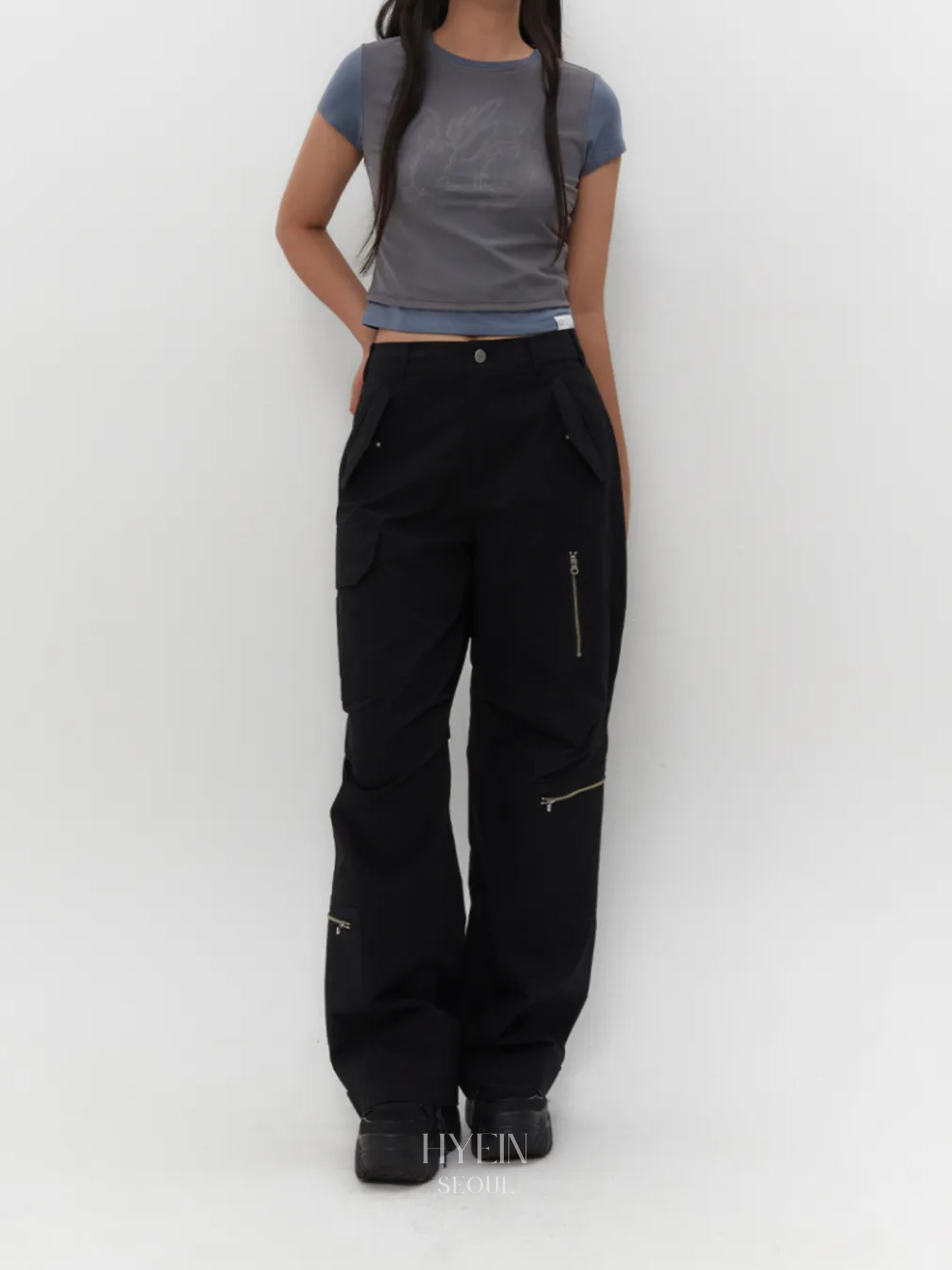 Ripstop cargo pants / black【aespa カリナ着用】