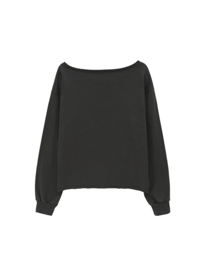 [Worn by Ian from Hearts2Hearts] Ritz boat neck printed long sleeve tee