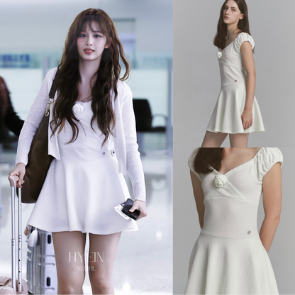 Rose flare dress / ivory