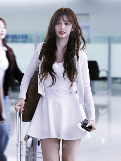 Rose flare dress / ivory