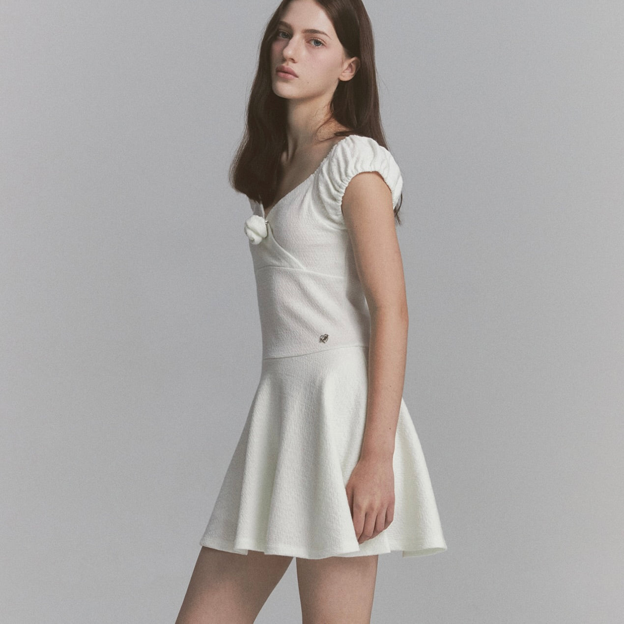 Rose flare dress / ivory