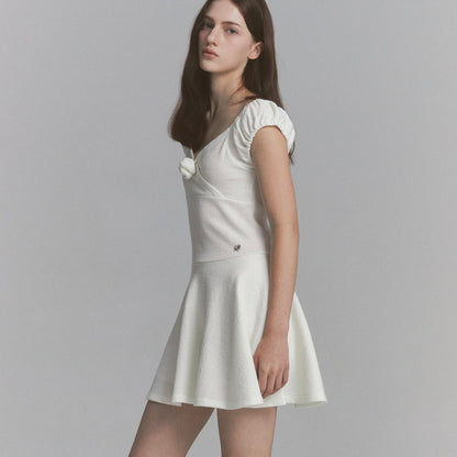 Rose flare dress / ivory