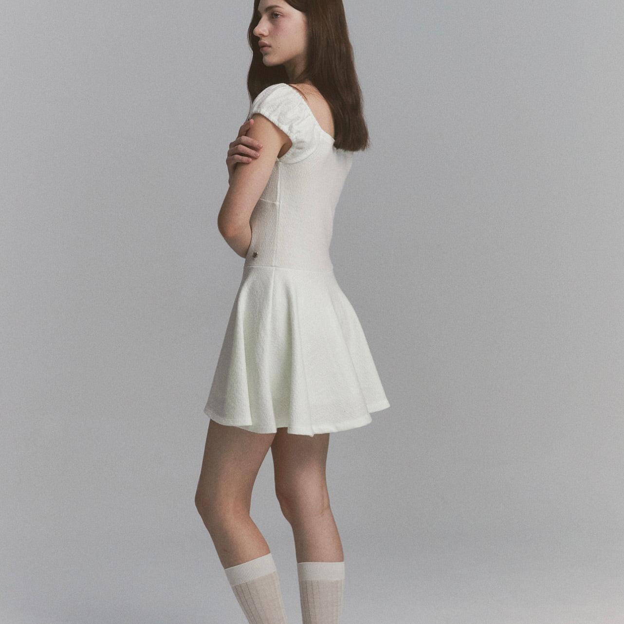 Rose flare dress / ivory