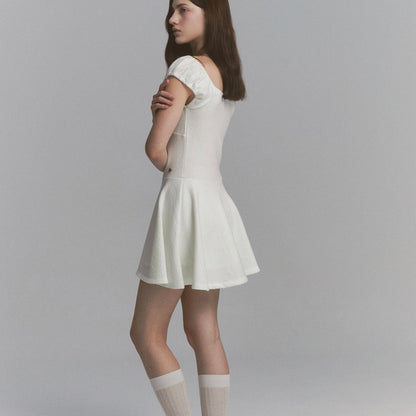 Rose flare dress / ivory