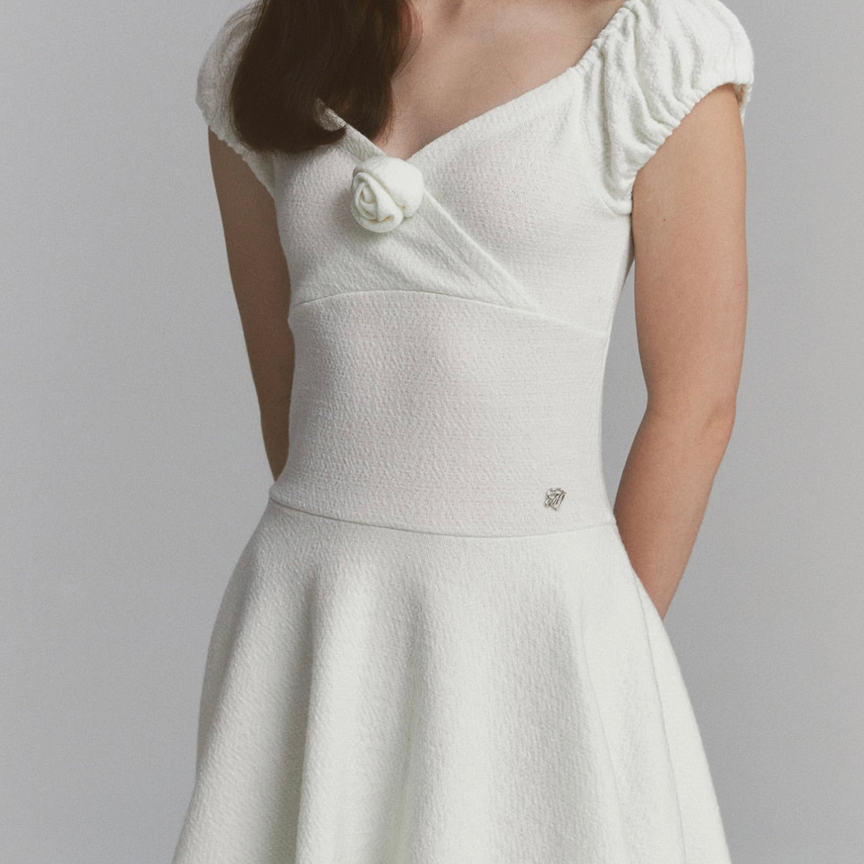 Rose flare dress / ivory