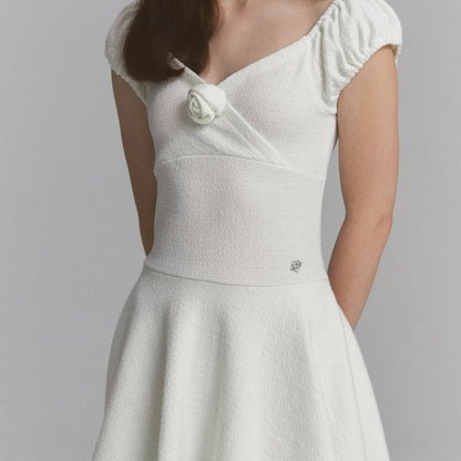 Rose flare dress / ivory
