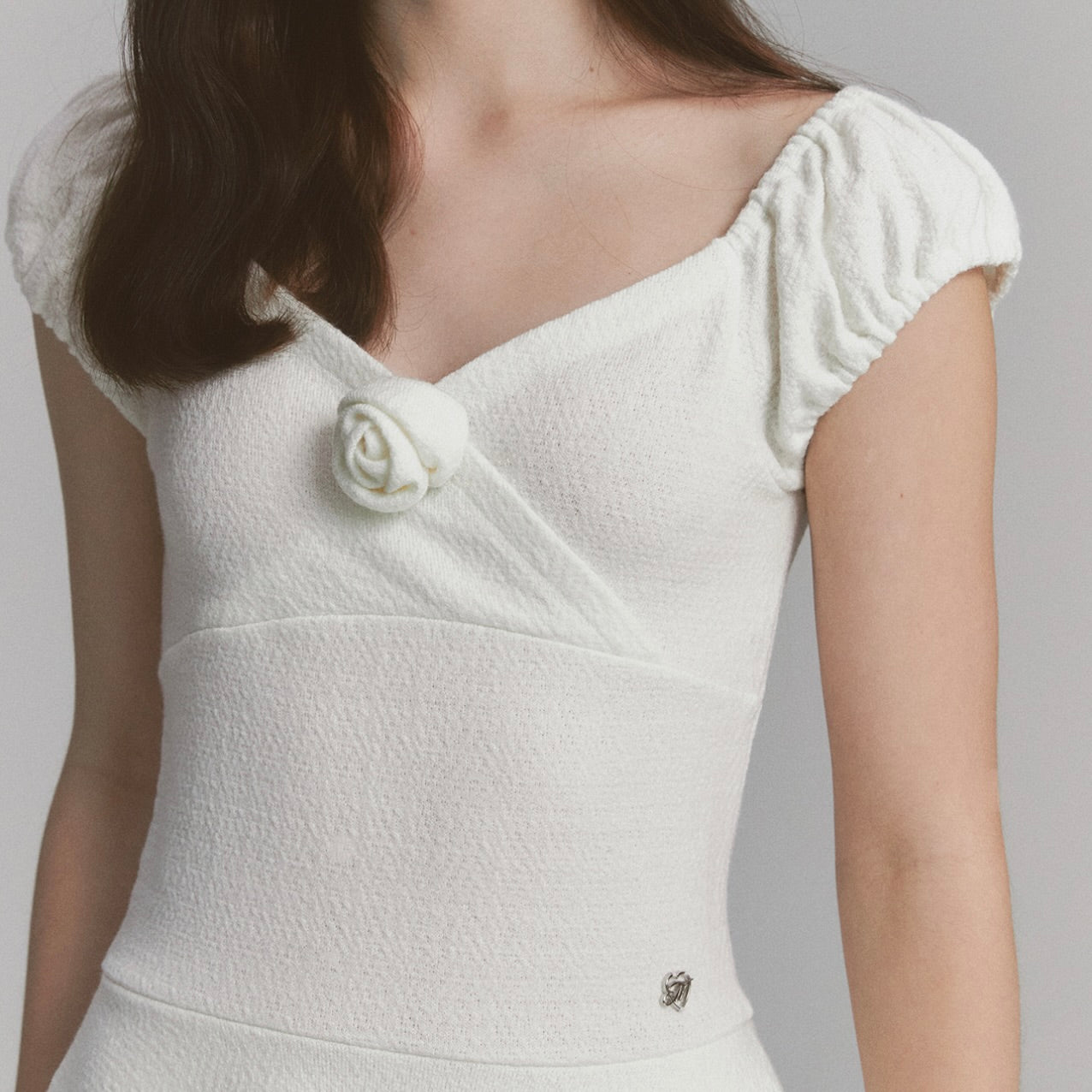 Rose flare dress / ivory