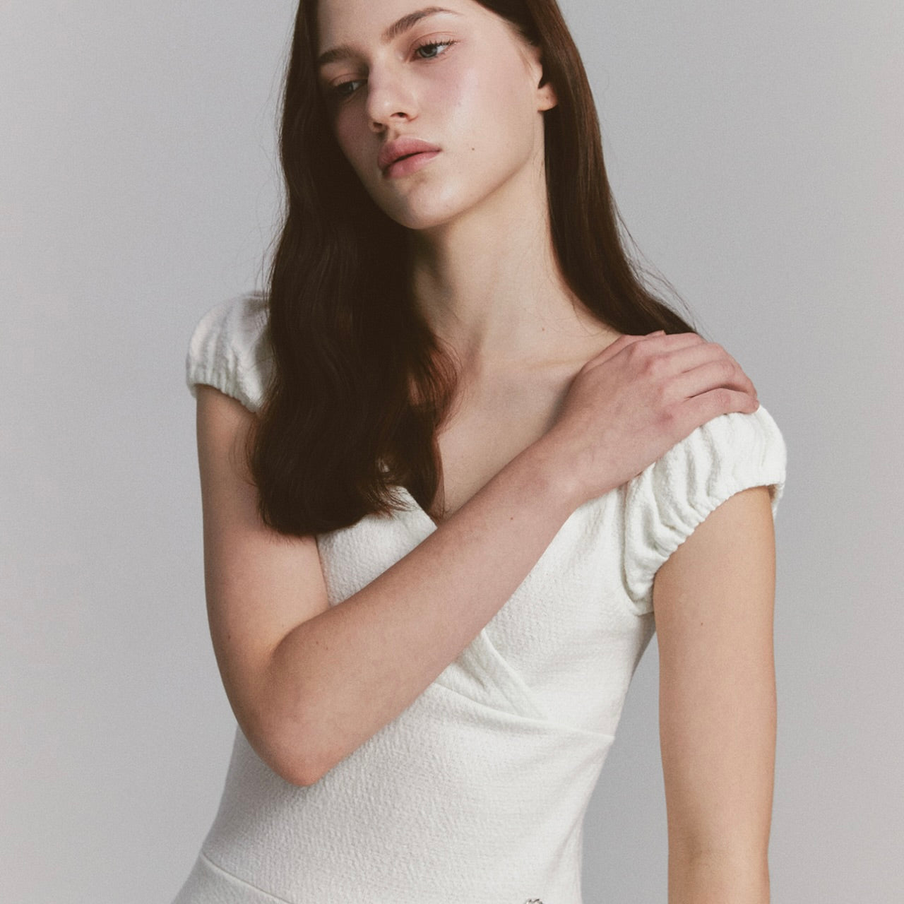 Rose flare dress / ivory