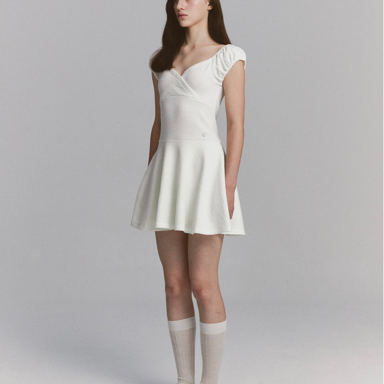 Rose flare dress / ivory