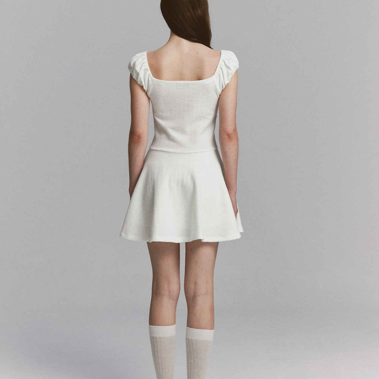Rose flare dress / ivory