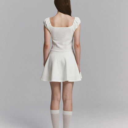 Rose flare dress / ivory