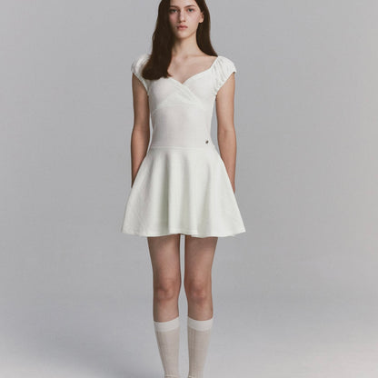 Rose flare dress / ivory