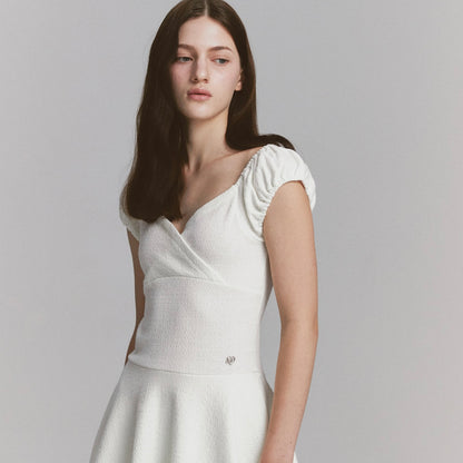 Rose flare dress / ivory