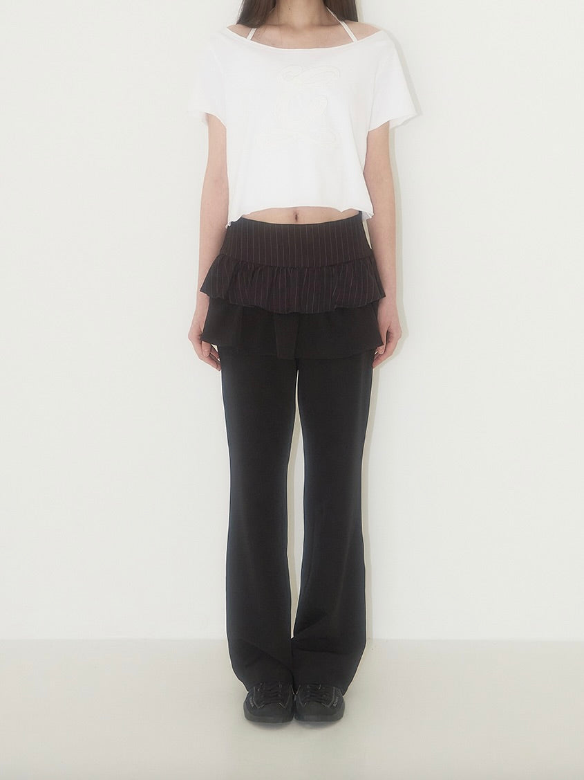 【予約配送】Ruffle color skirt pants