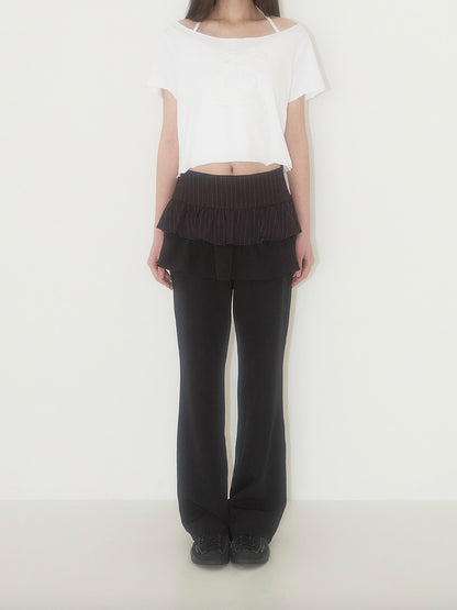 【予約配送】Ruffle color skirt pants