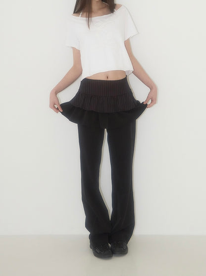 【予約配送】Ruffle color skirt pants