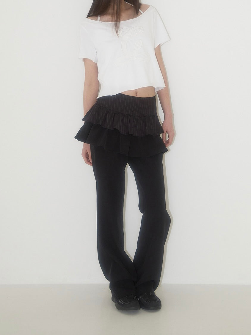 【予約配送】Ruffle color skirt pants