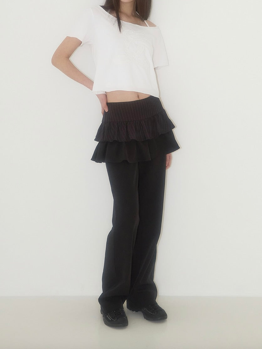 【予約配送】Ruffle color skirt pants