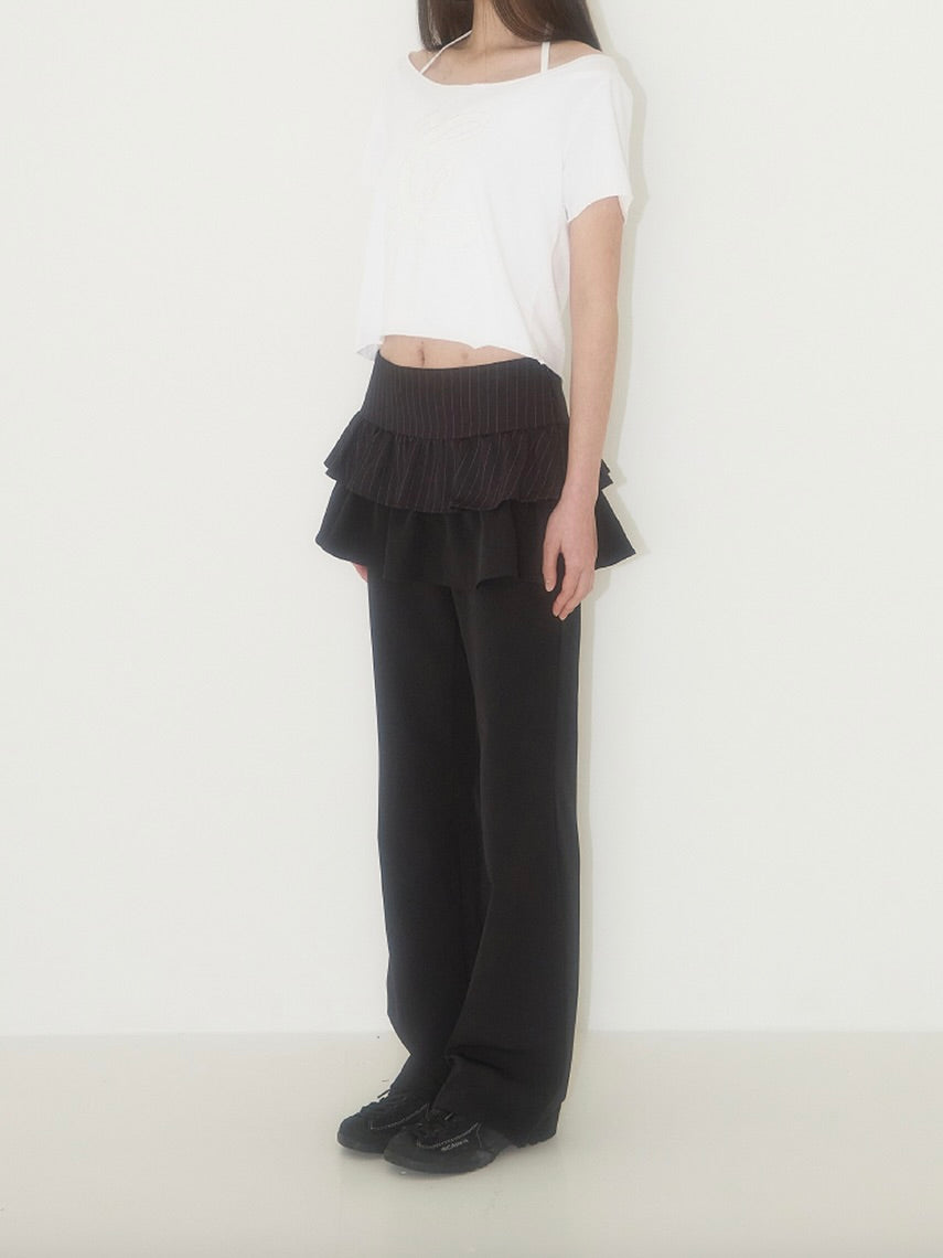 【予約配送】Ruffle color skirt pants