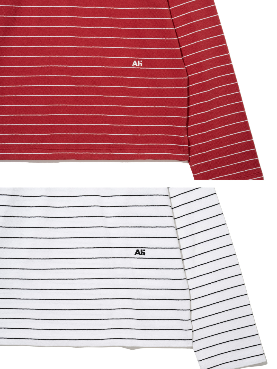 【ILLIT モカ着用】Rugby stripe collar t-shirt