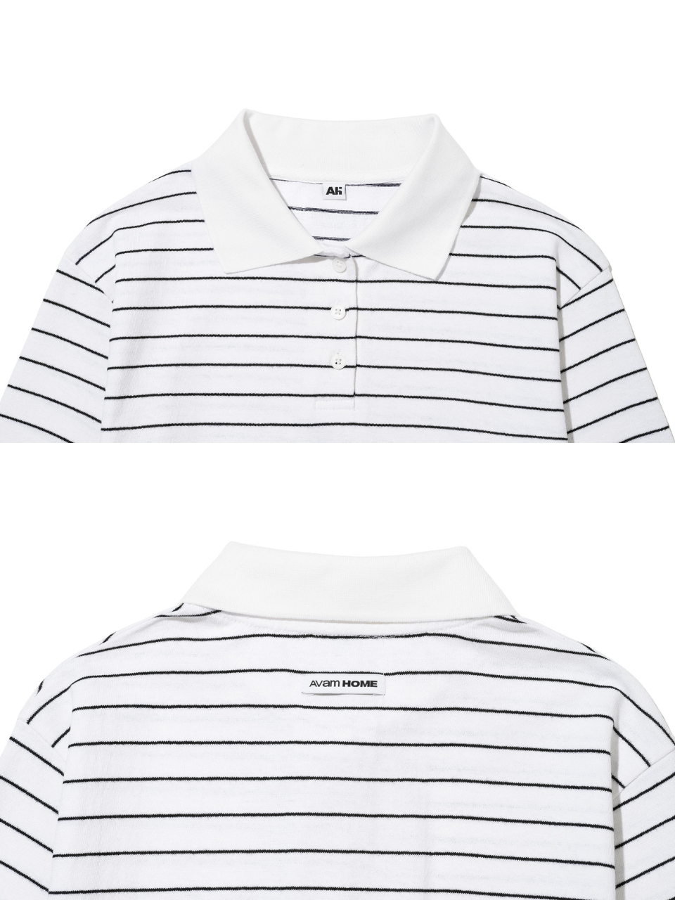 【ILLIT モカ着用】Rugby stripe collar t-shirt