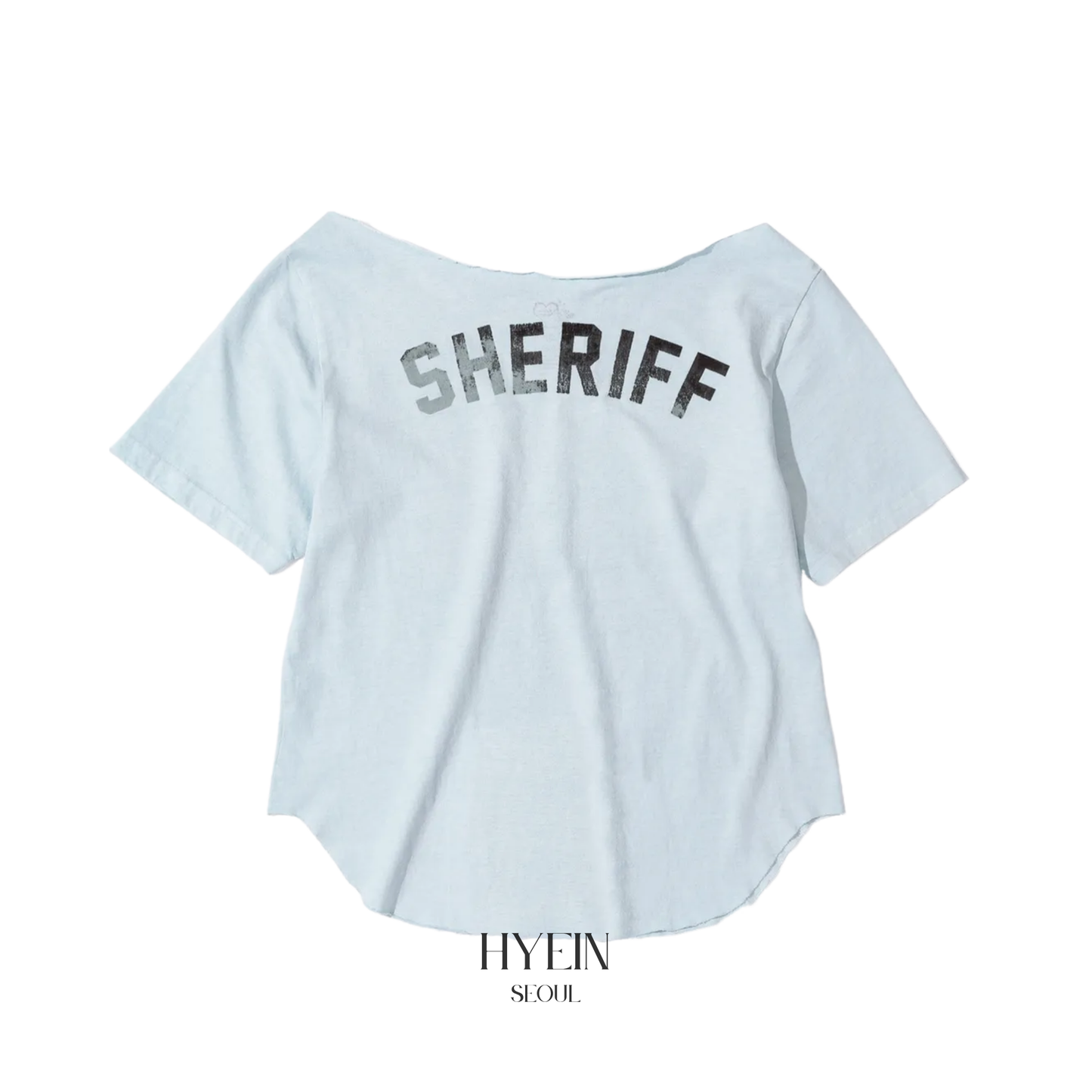Sheriff cut out tee / misty blue