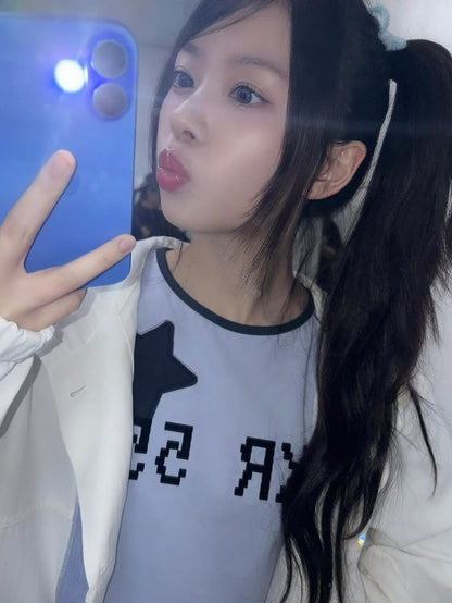 【ILLIT モカ着用】SKR 555 layered top