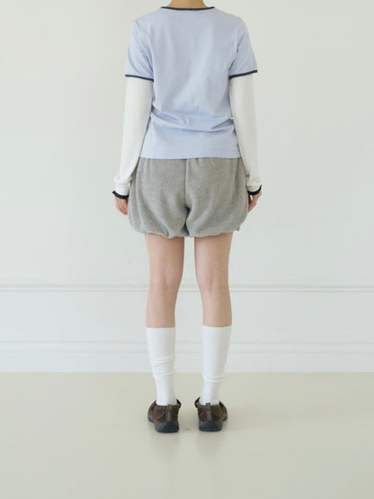 【ILLIT モカ着用】SKR 555 layered top