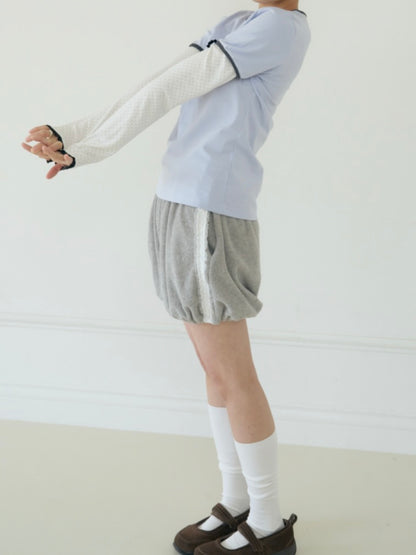 【ILLIT モカ着用】SKR 555 layered top