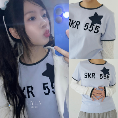 【ILLIT モカ着用】SKR 555 layered top