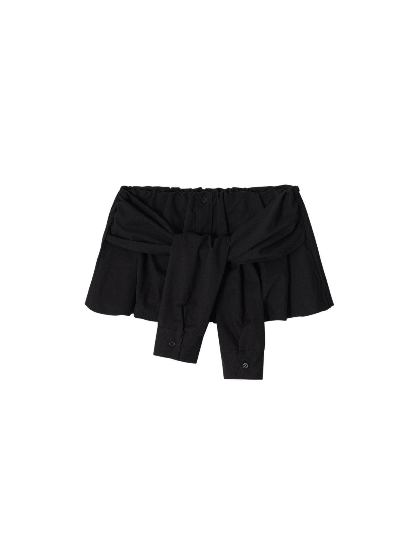 Sleeve tied balloon skirt / black