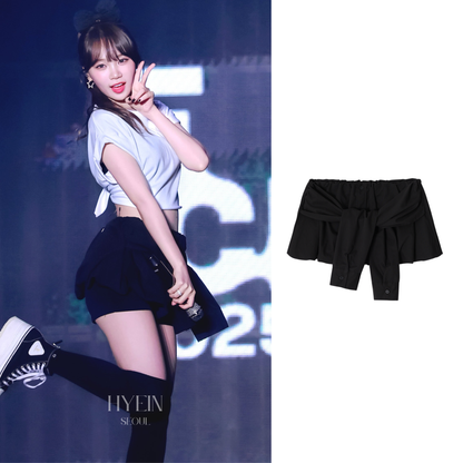 Sleeve tied balloon skirt / black
