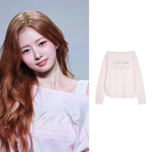 Soft club one shoulder sweatshirt / pink【IVE レイ着用】