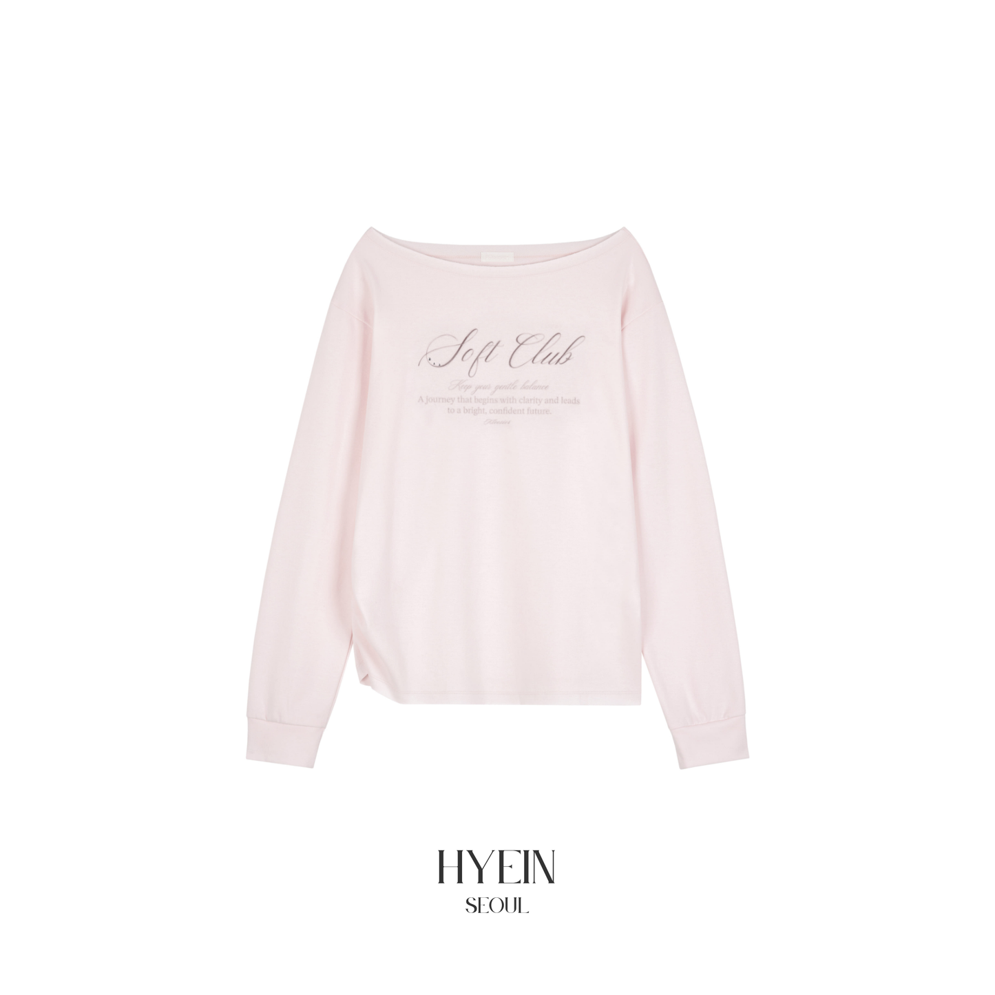 Soft club one shoulder sweatshirt / pink【IVE レイ着用】