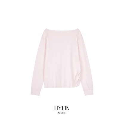 Soft club one shoulder sweatshirt / pink【IVE レイ着用】