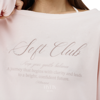 Soft club one shoulder sweatshirt / pink【IVE レイ着用】