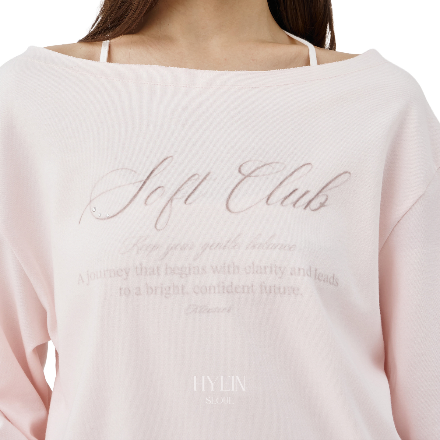 Soft club one shoulder sweatshirt / pink【IVE レイ着用】