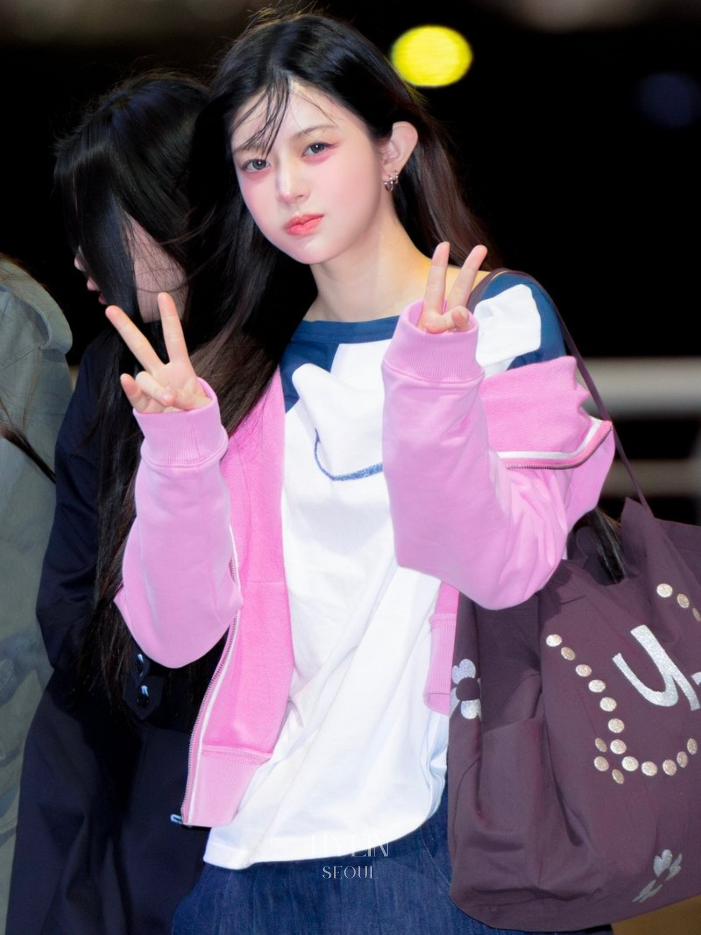 【ILLIT ミンジュ着用】Stardust raglan long sleeve / navy