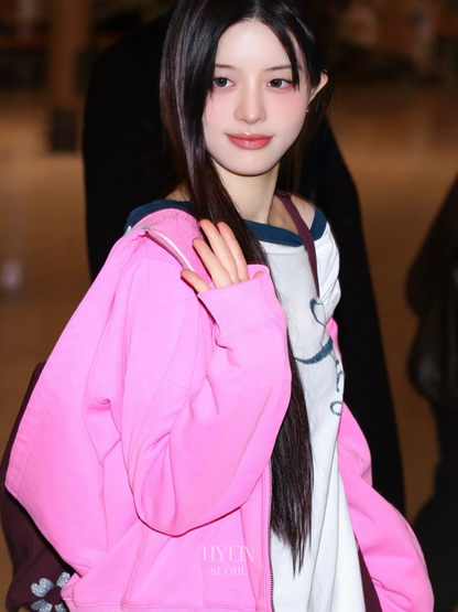 【ILLIT ミンジュ着用】Stardust raglan long sleeve / navy