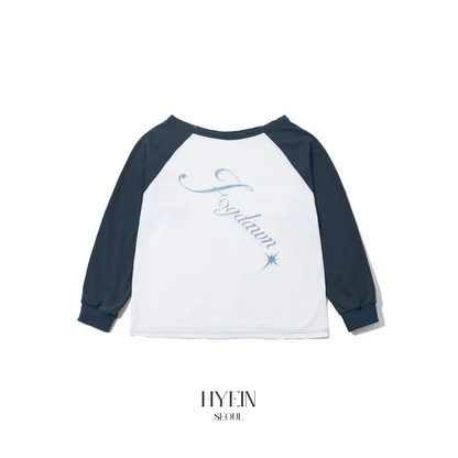 【ILLIT ミンジュ着用】Stardust raglan long sleeve / navy