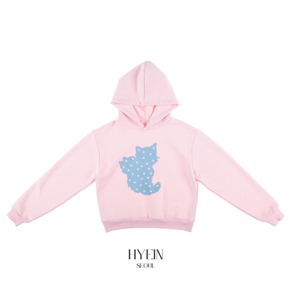 Starlight kiri cropped hoodie / pink【ILLIT minju】