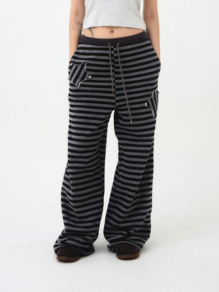 Stripe big sweatpants【ILLIT モカ着用】