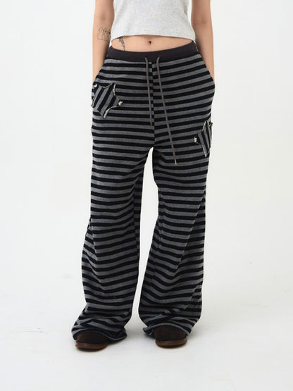 Stripe big sweatpants【ILLIT モカ着用】