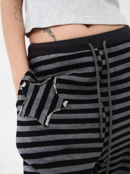 Stripe big sweatpants【ILLIT モカ着用】