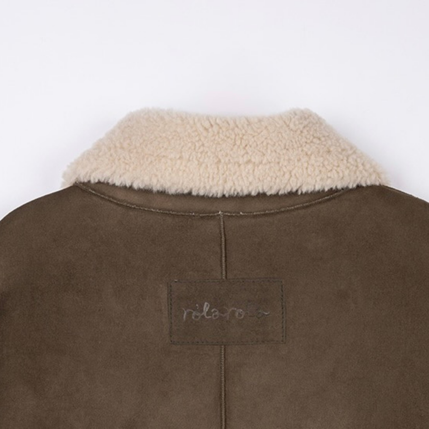 Suede sheering jacket khaki【IVE ウォニョン着用】