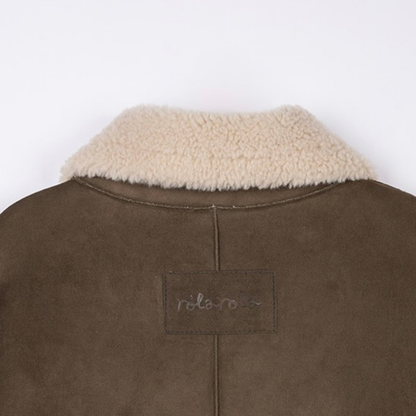 Suede sheering jacket khaki【IVE ウォニョン着用】