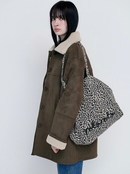 Suede sheering jacket khaki【IVE ウォニョン着用】