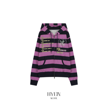 Time table hooded zip up / purple【ILLIT モカ着用】