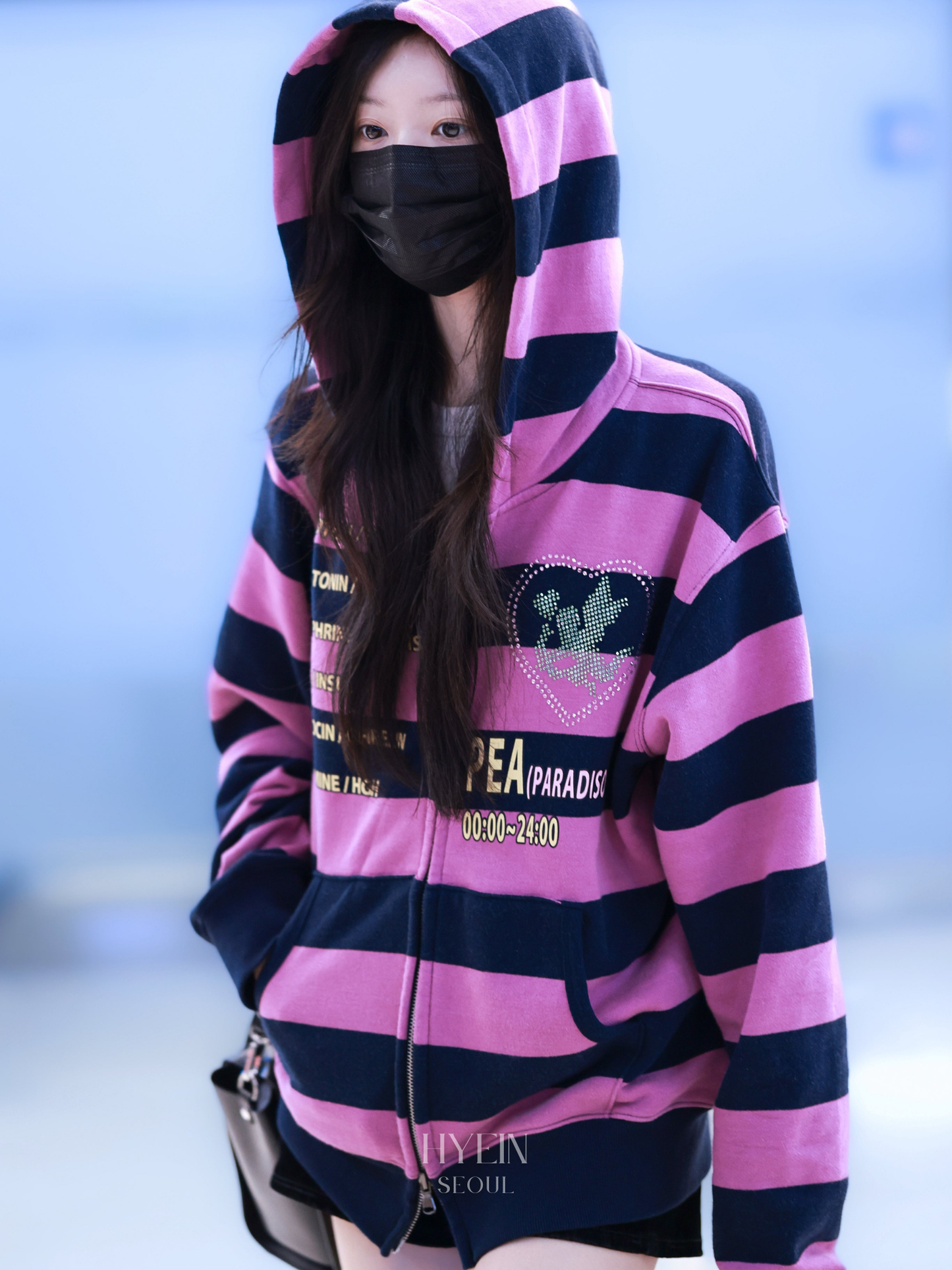 Time table hooded zip up / purple【ILLIT モカ着用】