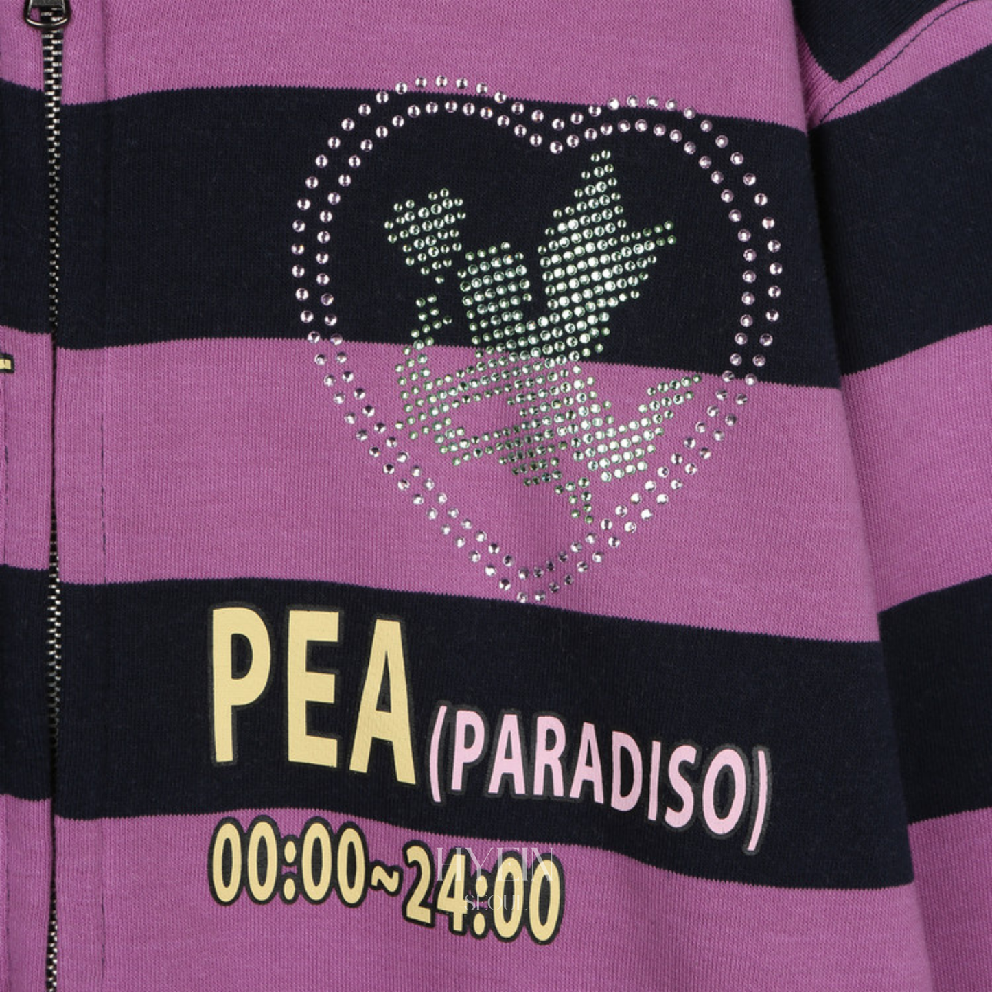 Time table hooded zip up / purple【ILLIT モカ着用】